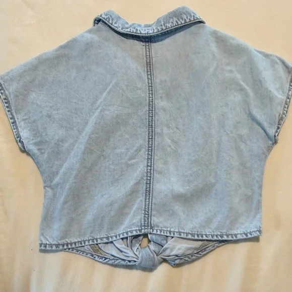 Zara Kids Blue Button-Up Denim Shirt - Picture 3 of 3